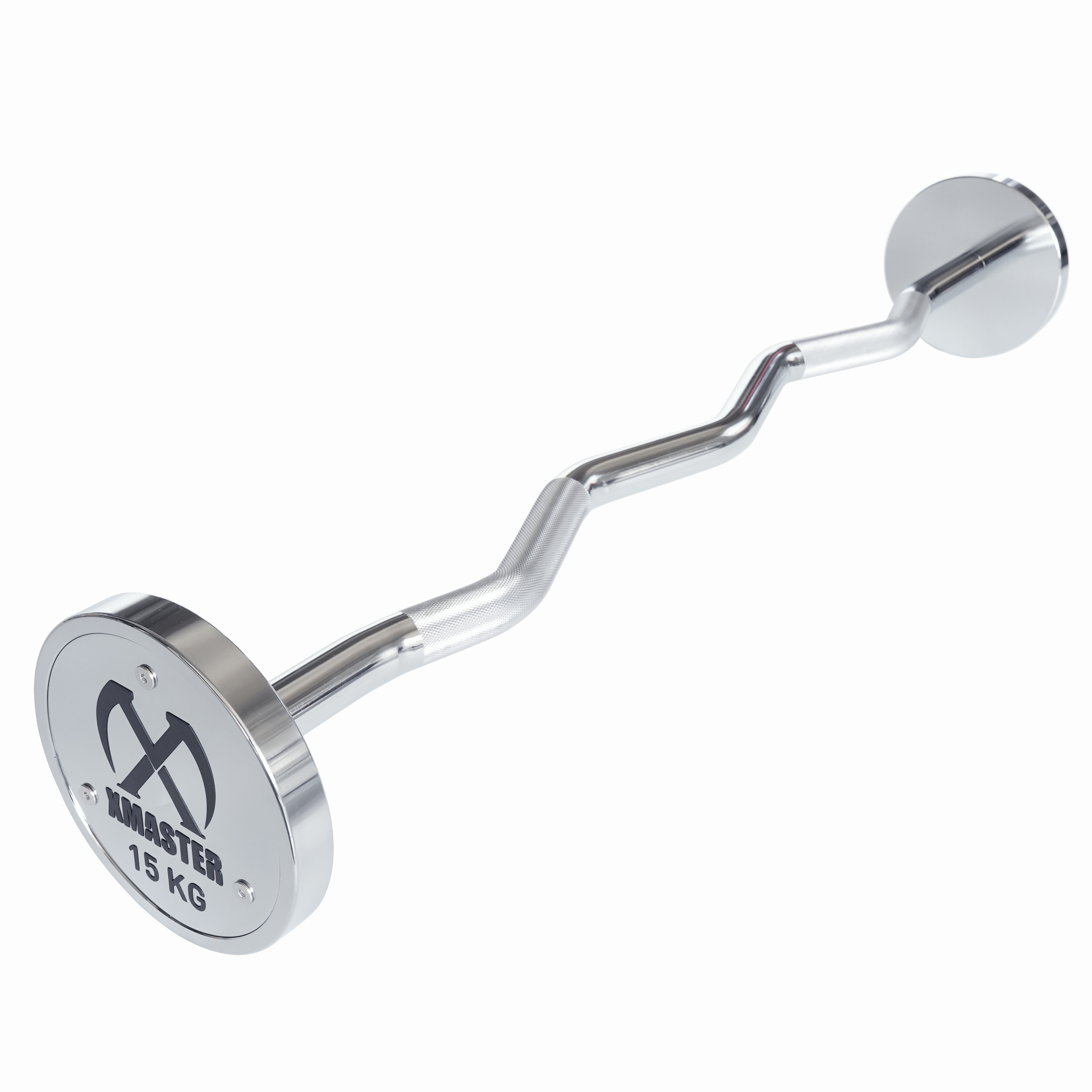 XMASTER Chromed Weight Curl Steel Fixed Barbell